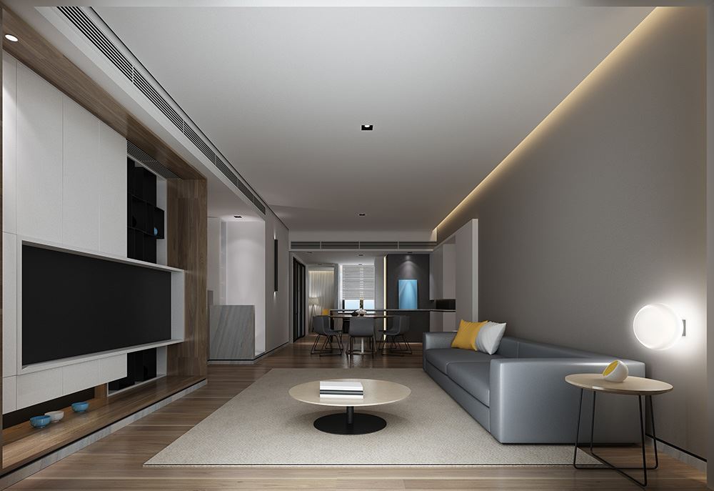 廣州市敏捷綠湖國際城輕奢風格四居室裝修案例