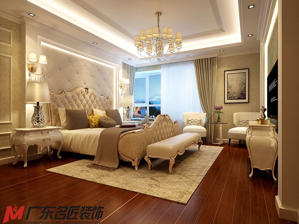 青島市海信盟旺世家歐式風(fēng)格四居室裝修案例