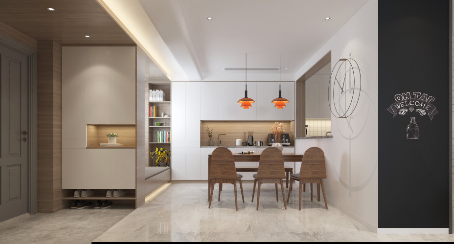 現(xiàn)代簡約風格室內(nèi)家裝案例效果圖-玄關