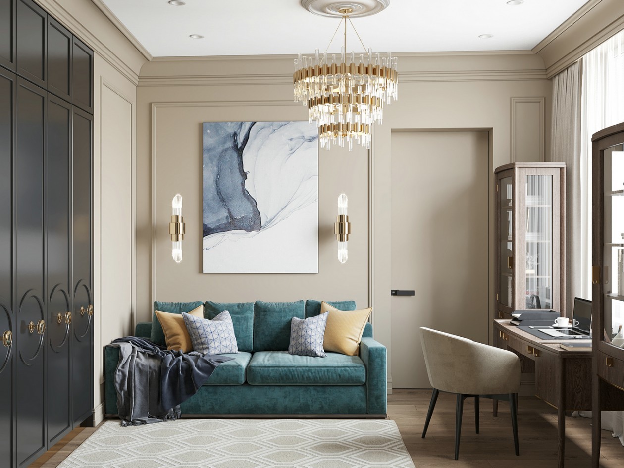 簡歐輕奢風(fēng)格家裝設(shè)計(jì)室內(nèi)裝修效果圖-臥室