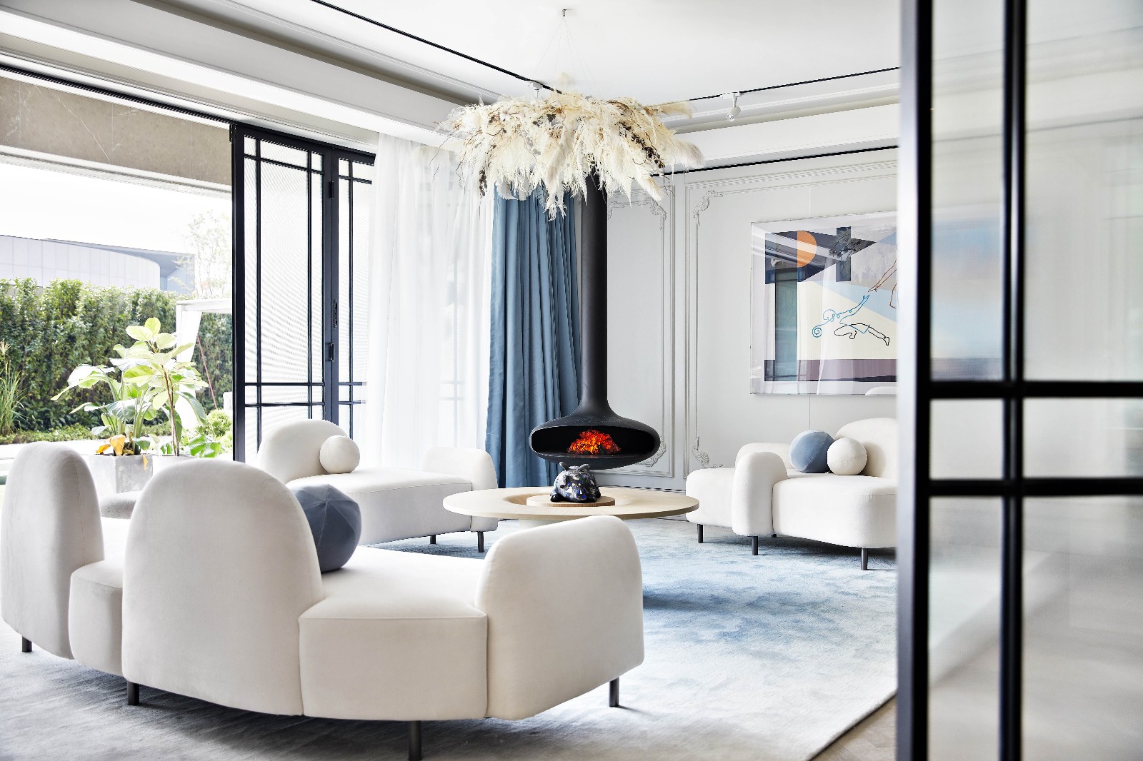 法式風格家裝設計室內(nèi)裝修效果圖-客廳全景 法式風格家裝設計室內(nèi)裝修效果圖-客廳全景