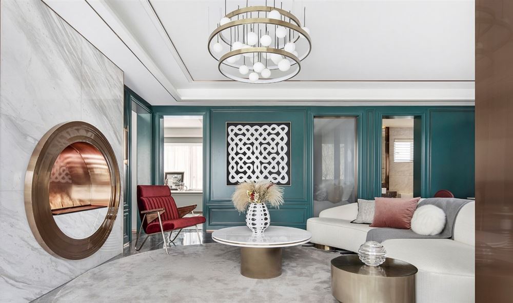 江門市十里方圓輕奢風(fēng)格三居室裝修案例