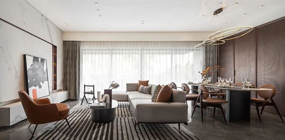 湛江市恒興棕櫚公館輕奢風(fēng)格三居室裝修案例