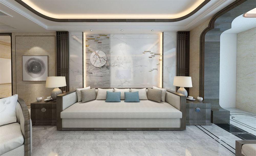 廣州市荔港南灣新中式風(fēng)格四居室裝修案例