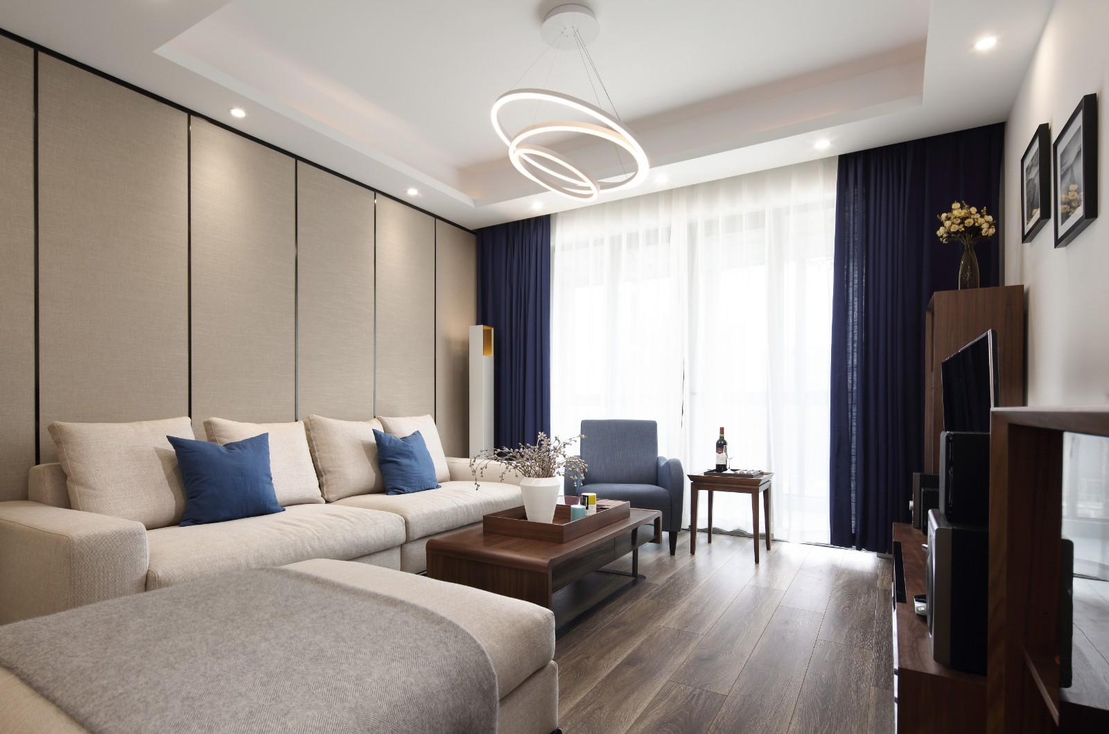 裝修案例新中式風格室內裝修效果圖-客廳 裝修案例新中式風格室內裝修效果圖-客廳