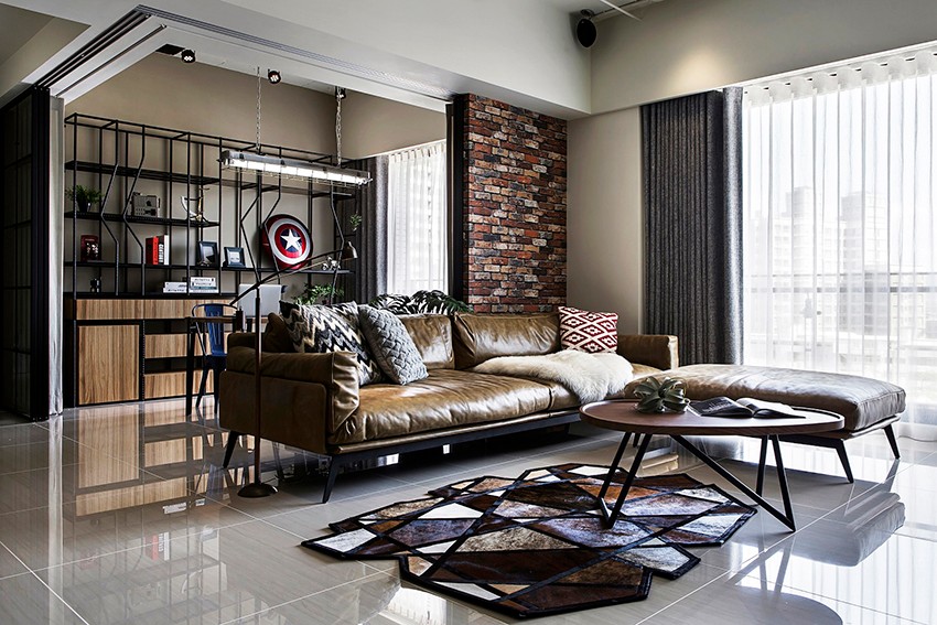 裝修案例工業(yè)風(fēng)格室內(nèi)裝修效果圖-客廳 裝修案例工業(yè)風(fēng)格室內(nèi)裝修效果圖-客廳