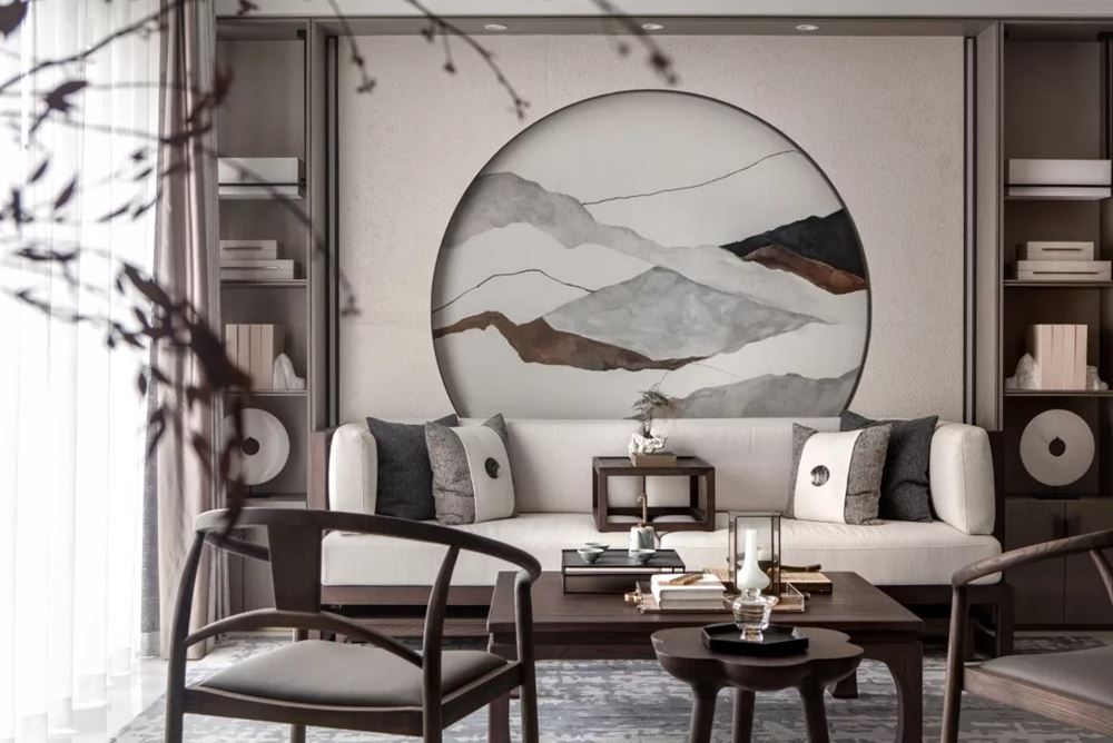 昭通市濱江首座新中式風格三居室裝修案例