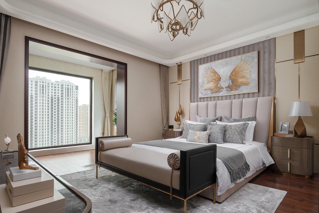 歐式輕奢風(fēng)格家裝設(shè)計(jì)室內(nèi)裝修效果圖-臥室 歐式輕奢風(fēng)格家裝設(shè)計(jì)室內(nèi)裝修效果圖-臥室