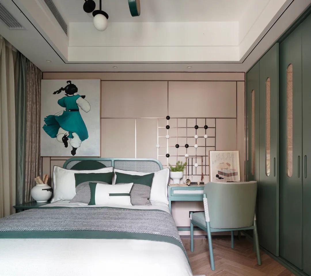 新中式風(fēng)格室內(nèi)設(shè)計(jì)家裝案例-次臥 新中式風(fēng)格室內(nèi)設(shè)計(jì)家裝案例-次臥