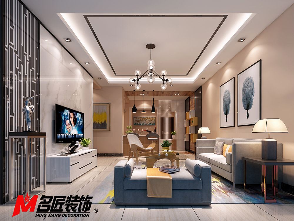 河源市碧浪大廈現(xiàn)代簡約風(fēng)格三居室裝修案例