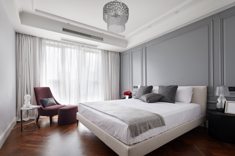 高雅簡歐風格室內(nèi)家裝案例效果圖-臥室 高雅簡歐風格室內(nèi)家裝案例效果圖-臥室