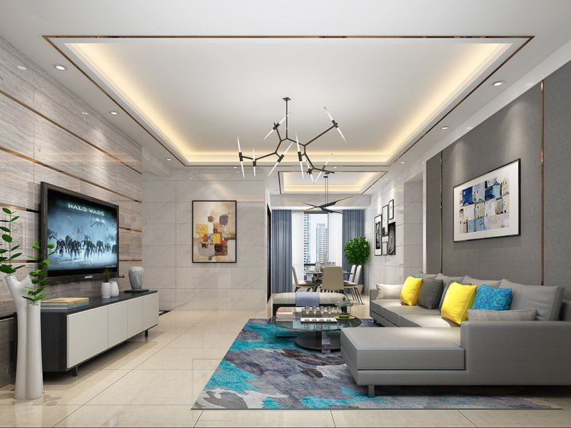 佛山市順德華潤置地廣場現(xiàn)代簡約風(fēng)格三居室裝修案例