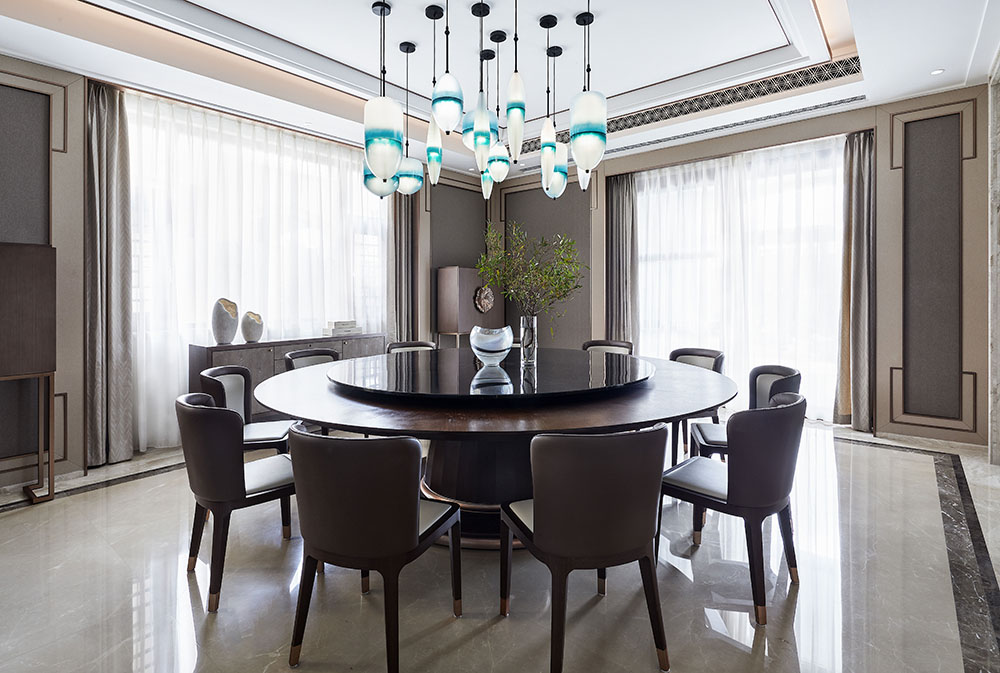 新中式風(fēng)格家裝設(shè)計別墅裝修效果圖-餐廳 新中式風(fēng)格家裝設(shè)計別墅裝修效果圖-餐廳