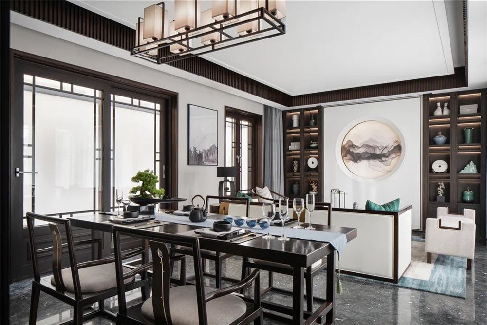 佛山市美的·東樾灣新中式風(fēng)格四居室裝修案例