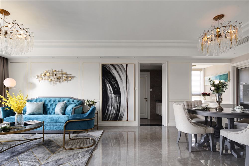 昭通市長(zhǎng)城小區(qū)輕奢風(fēng)格四居室裝修案例