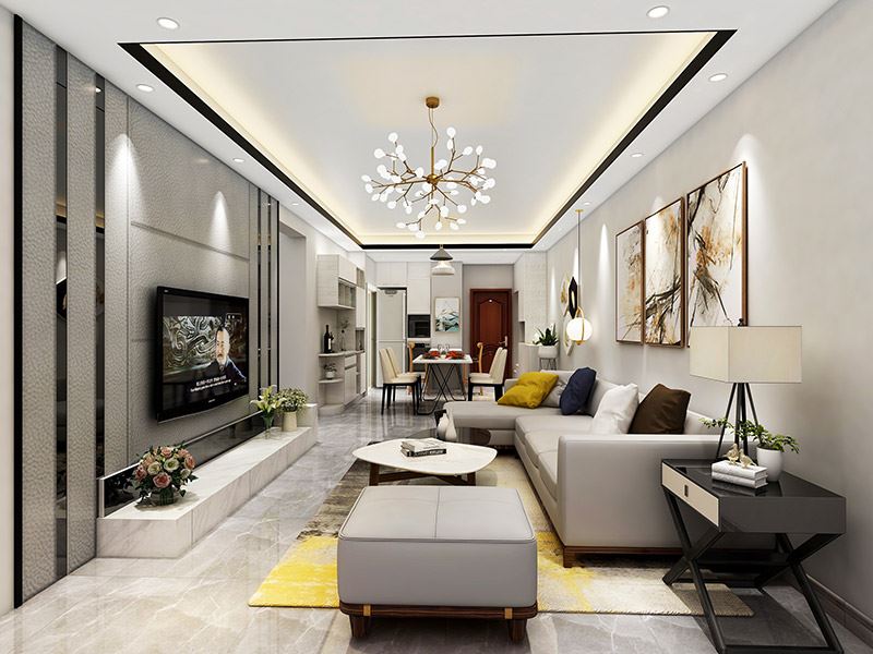 佛山市廣佛新世界花園洋房現(xiàn)代簡約風格三居室裝修案例