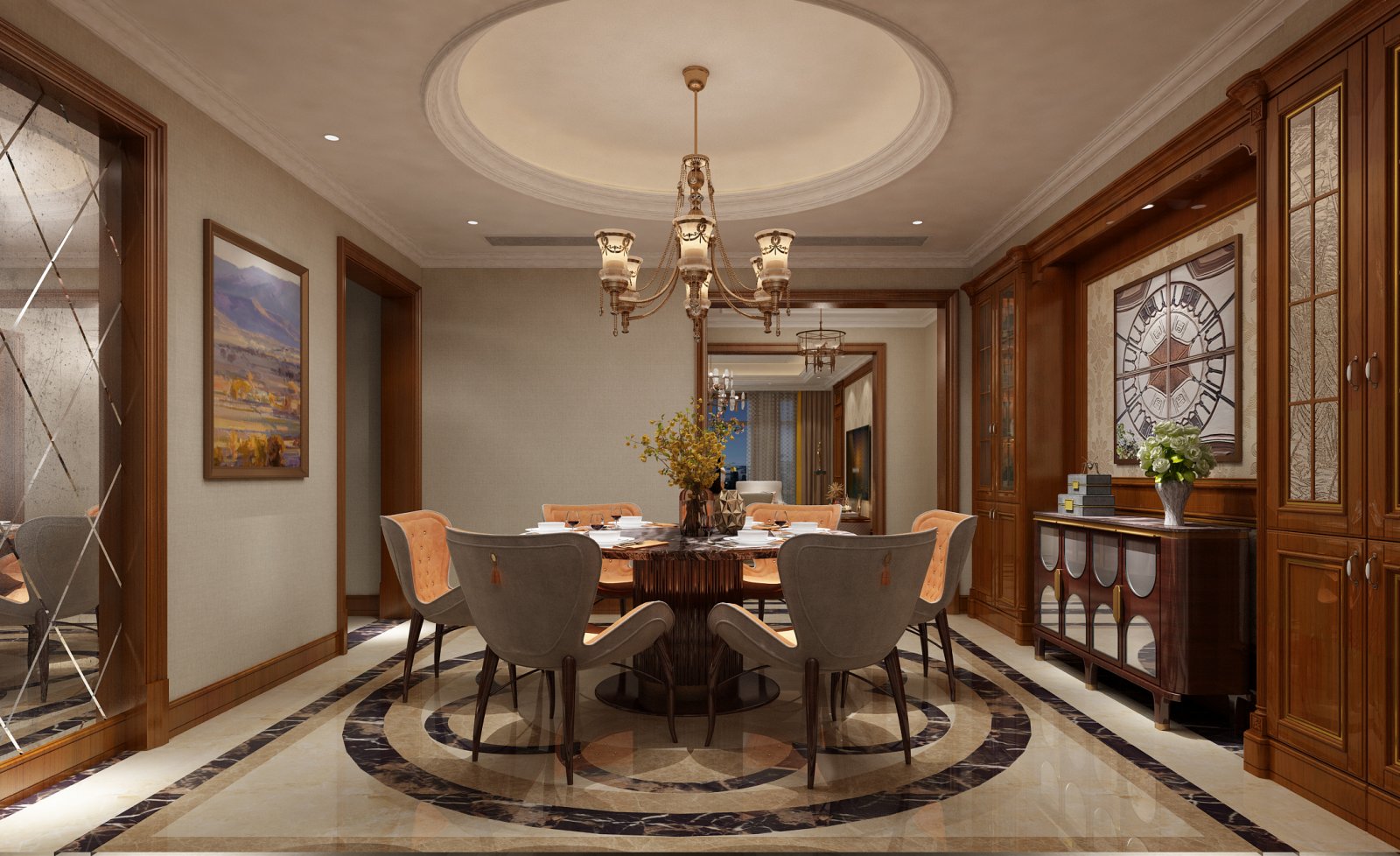 歐式風格家裝設計室內(nèi)裝修效果圖-餐廳 歐式風格家裝設計室內(nèi)裝修效果圖-餐廳
