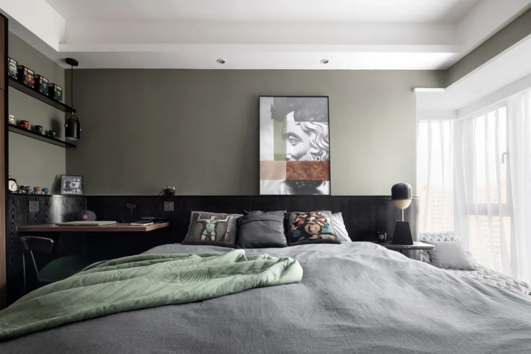 現(xiàn)代復(fù)古混搭風(fēng)格室內(nèi)設(shè)計(jì)家裝案例-臥室 現(xiàn)代復(fù)古混搭風(fēng)格室內(nèi)設(shè)計(jì)家裝案例-臥室