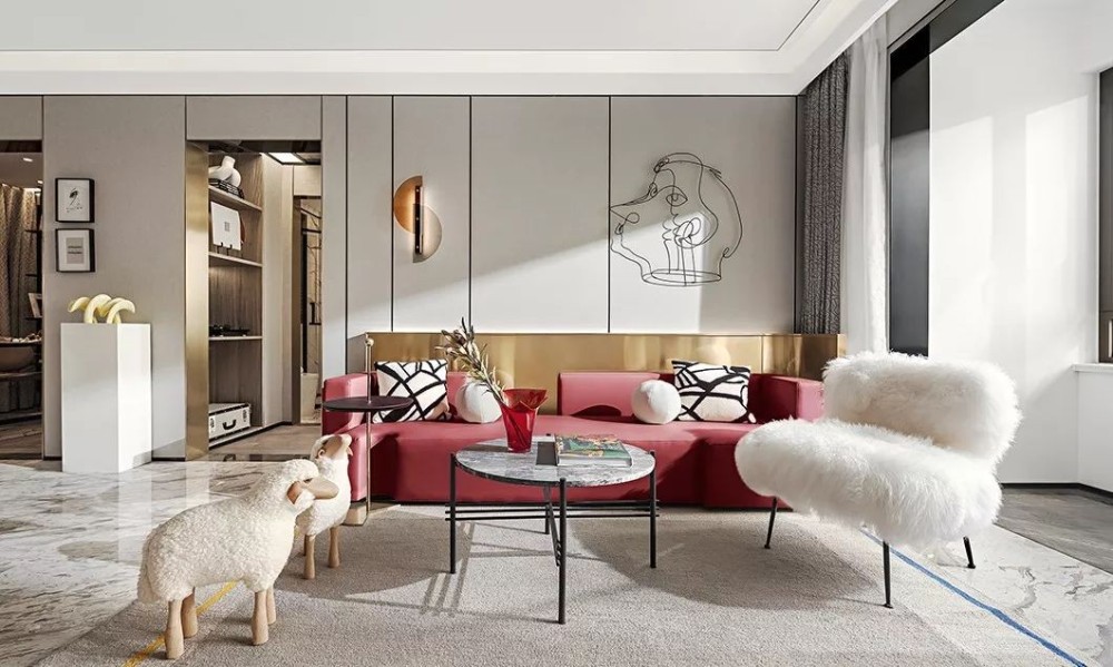 現(xiàn)代輕奢風(fēng)格室內(nèi)家裝案例效果圖-客廳 現(xiàn)代輕奢風(fēng)格室內(nèi)家裝案例效果圖-客廳