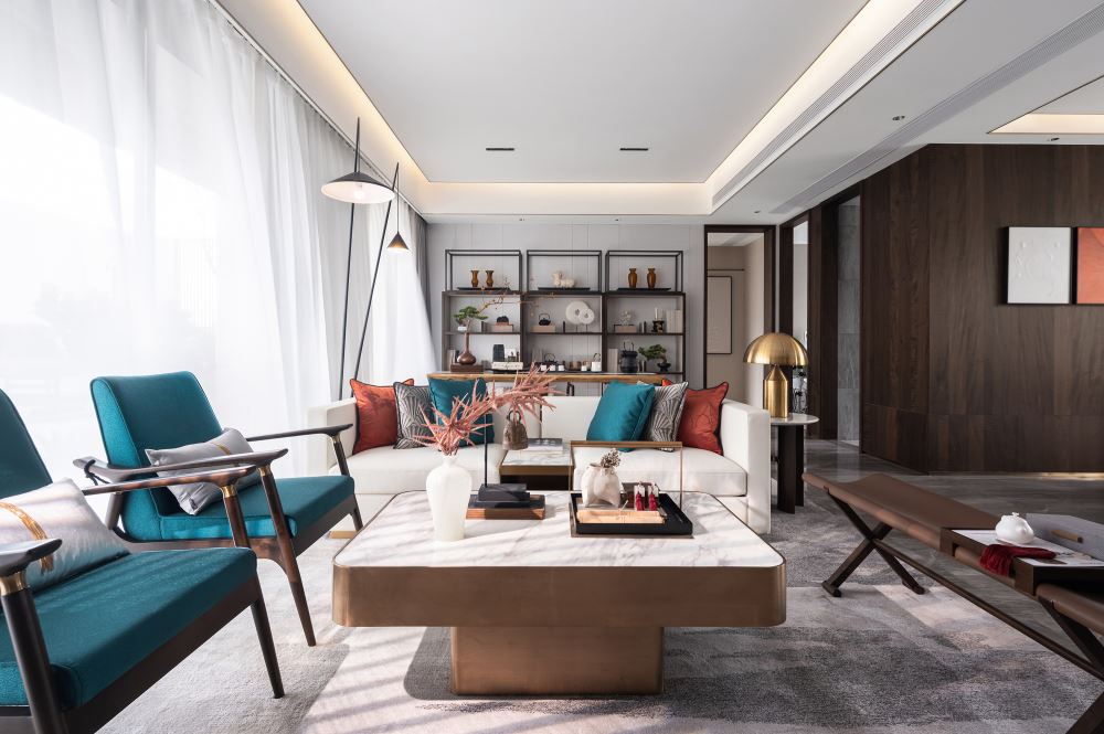 楚雄彝族自治州南街五組龍王井后1棟301號(hào)自建房新中式風(fēng)格四居室裝修案例