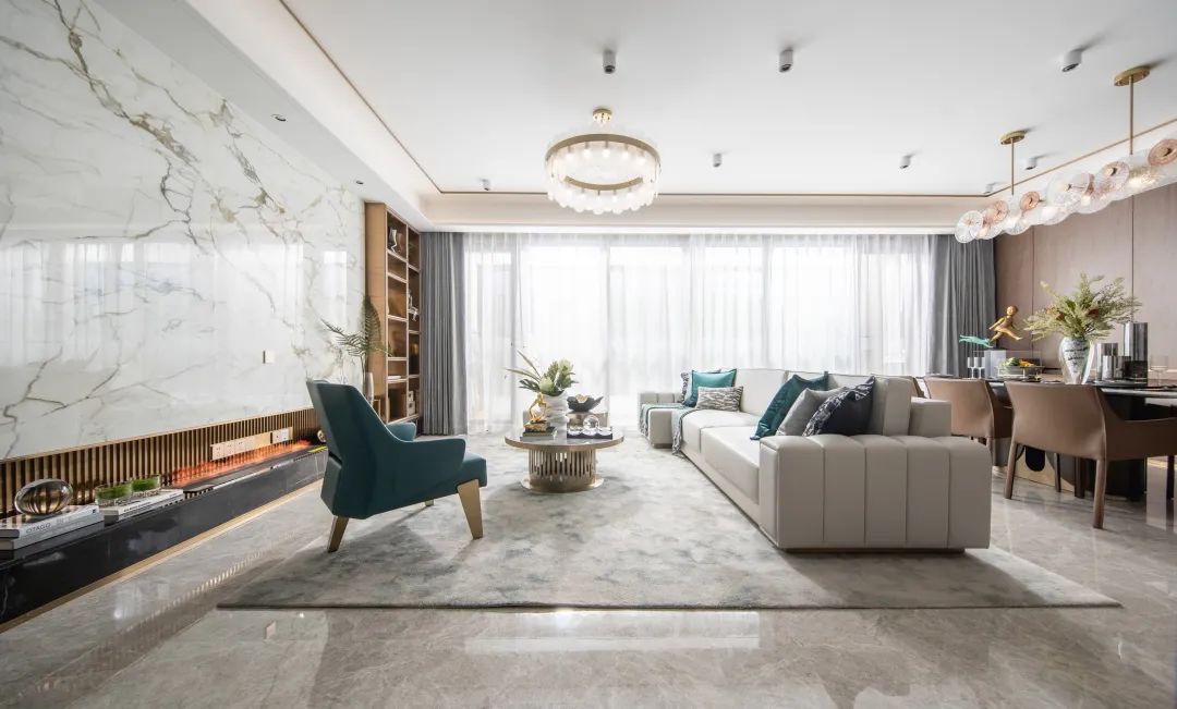 現(xiàn)代輕奢風格室內(nèi)設計家裝案例-客廳