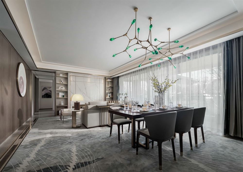 江門市伯爵半島新中式風(fēng)格四居室裝修案例