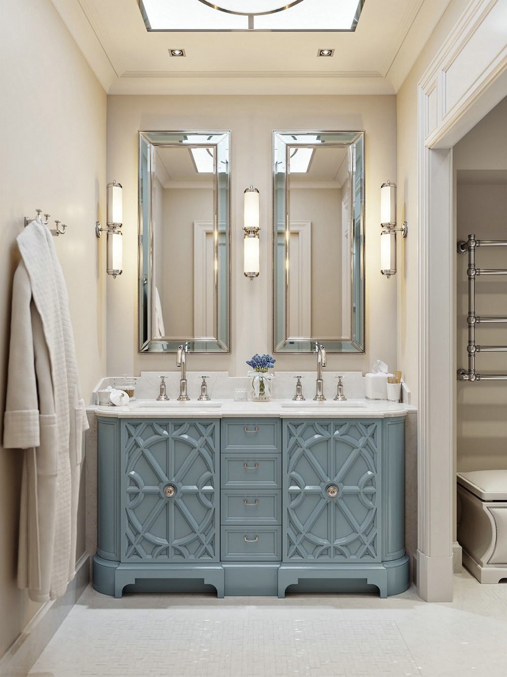 田園輕奢風格室內(nèi)裝修效果圖-碧桂園新仕界四居180平米-洗漱臺 田園輕奢風格室內(nèi)裝修效果圖-碧桂園新仕界四居180平米-洗漱臺