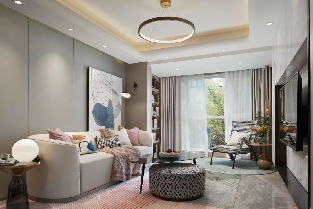 裝修案例莫蘭迪輕奢風(fēng)格室內(nèi)裝修效果圖-客廳 裝修案例莫蘭迪輕奢風(fēng)格室內(nèi)裝修效果圖-客廳