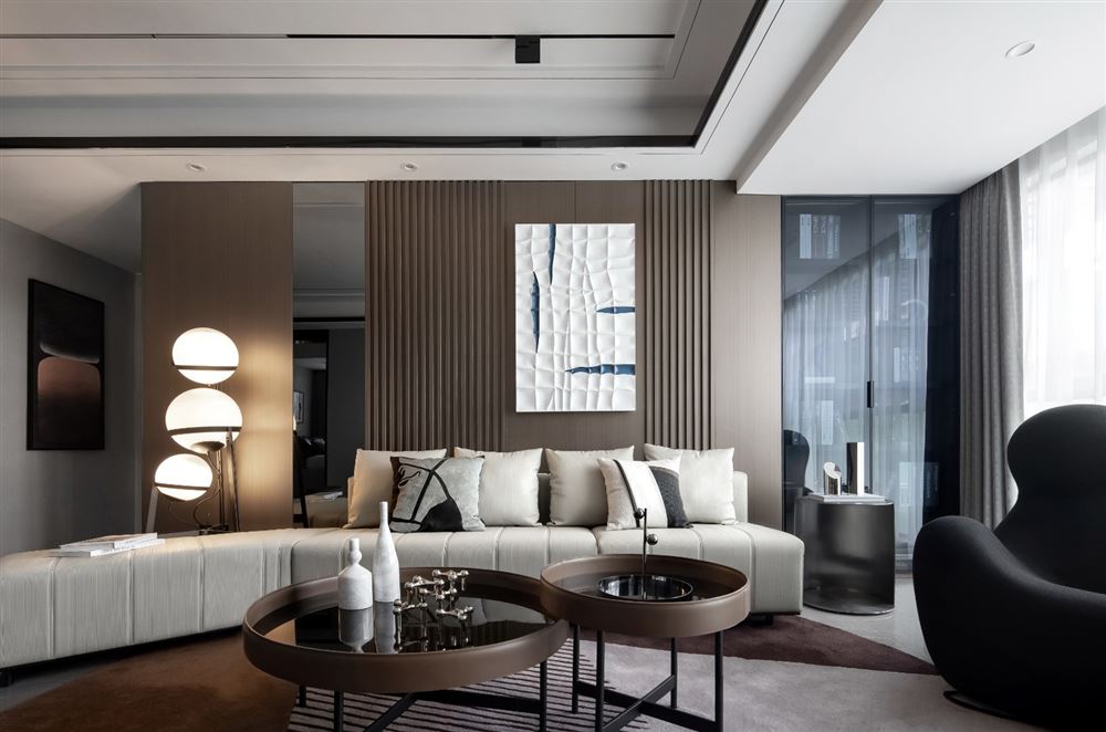 江門(mén)市奧園泉林黃金小鎮(zhèn)現(xiàn)代風(fēng)格三居室裝修案例