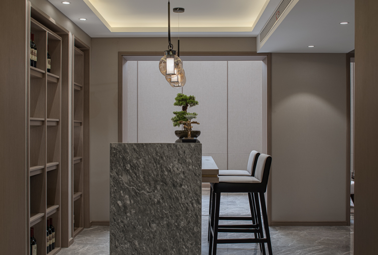 新中式風格別墅室內設計家裝案例-吧臺 新中式風格別墅室內設計家裝案例-吧臺