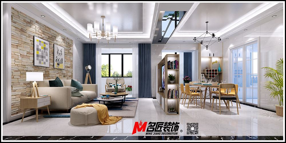 河源市長鴻學(xué)府名城現(xiàn)代簡約風(fēng)格三居室裝修案例