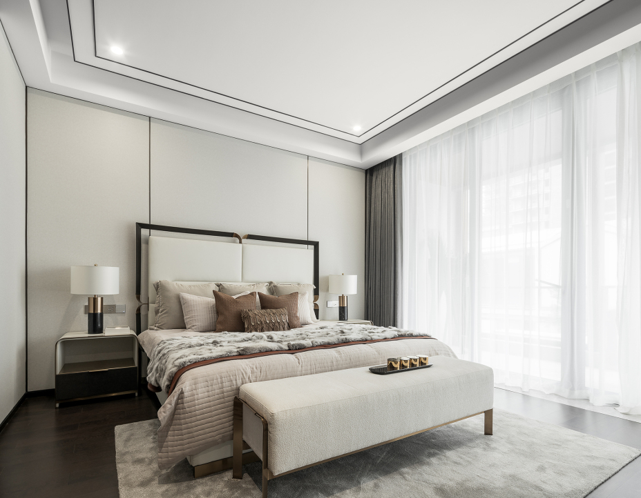 新中式風格室內(nèi)家裝案例效果圖-臥室 新中式風格室內(nèi)家裝案例效果圖-臥室