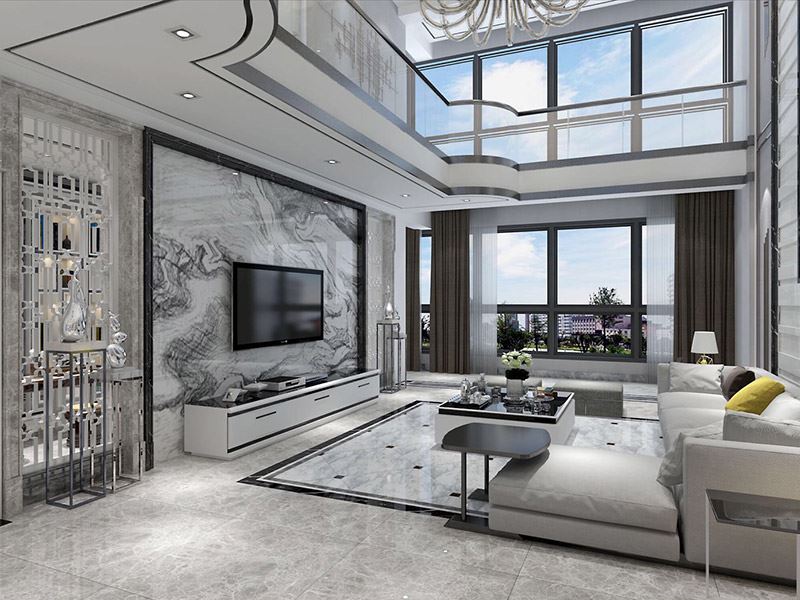 自貢市藍(lán)鷹海岸現(xiàn)代風(fēng)格復(fù)式裝修案例