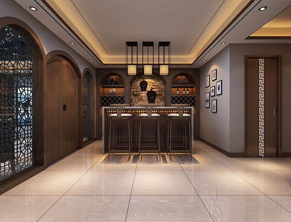 新中式風(fēng)格別墅裝修設(shè)計(jì)效果圖-東逸灣水漾林岸別墅410平米-別墅裝修設(shè)計(jì)吧臺(tái) 新中式風(fēng)格別墅裝修設(shè)計(jì)效果圖-東逸灣水漾林岸別墅410平米-別墅裝修設(shè)計(jì)吧臺(tái)