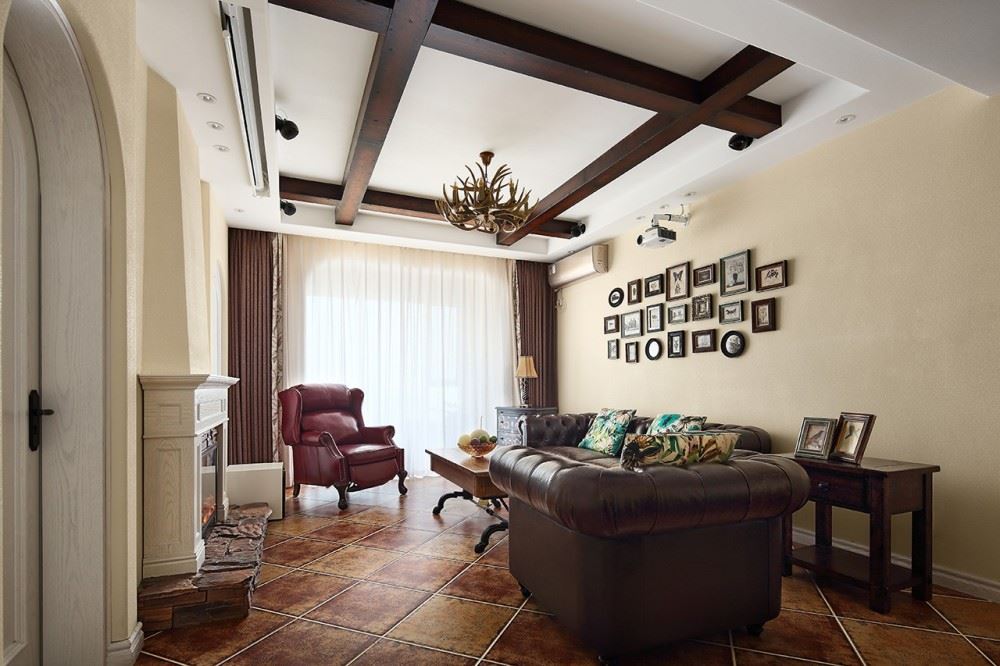 佛山市卓越蔚藍(lán)星宸美式風(fēng)格三居室裝修案例