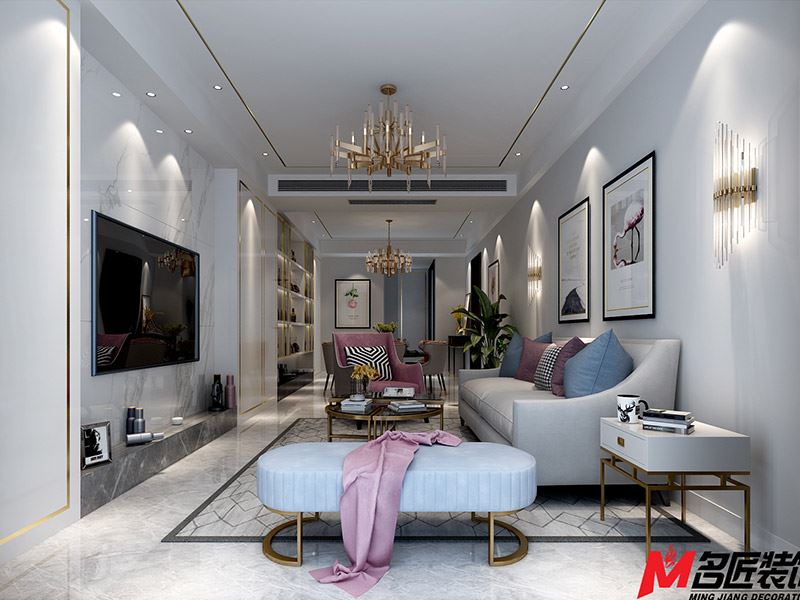 臺(tái)州市碧桂園·翰林府輕奢風(fēng)格三居室裝修案例