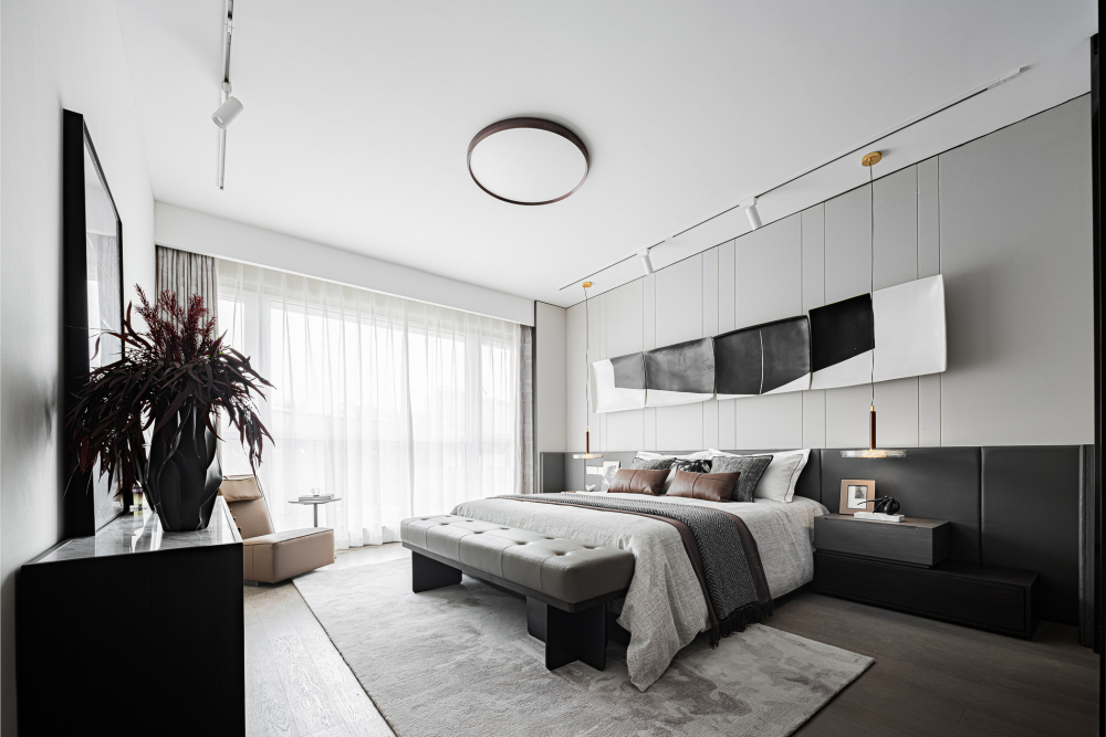 現(xiàn)代簡約風(fēng)格室內(nèi)家裝案例效果圖-主臥 現(xiàn)代簡約風(fēng)格室內(nèi)家裝案例效果圖-主臥