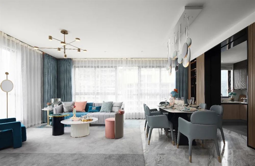 臺(tái)州市半島名苑輕奢風(fēng)格三居室裝修案例