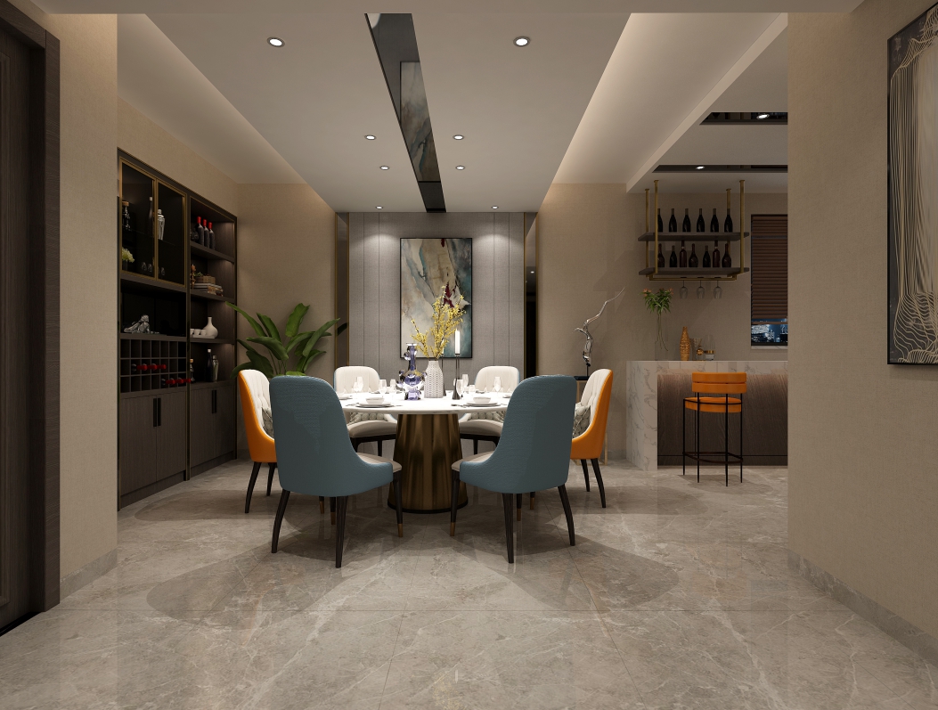 現(xiàn)代前衛(wèi)風(fēng)格室內(nèi)裝修效果圖-財(cái)富廣場(chǎng)三居121平米-餐廳 現(xiàn)代前衛(wèi)風(fēng)格室內(nèi)裝修效果圖-財(cái)富廣場(chǎng)三居121平米-餐廳