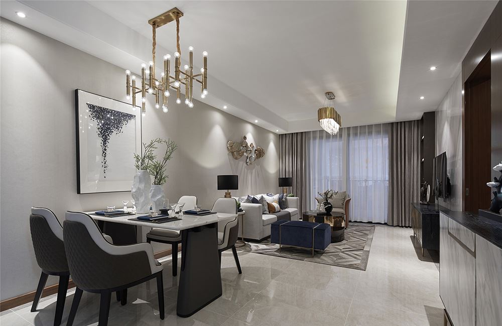 南寧市城北金龍嘉園現(xiàn)代簡約風(fēng)格二居室裝修案例