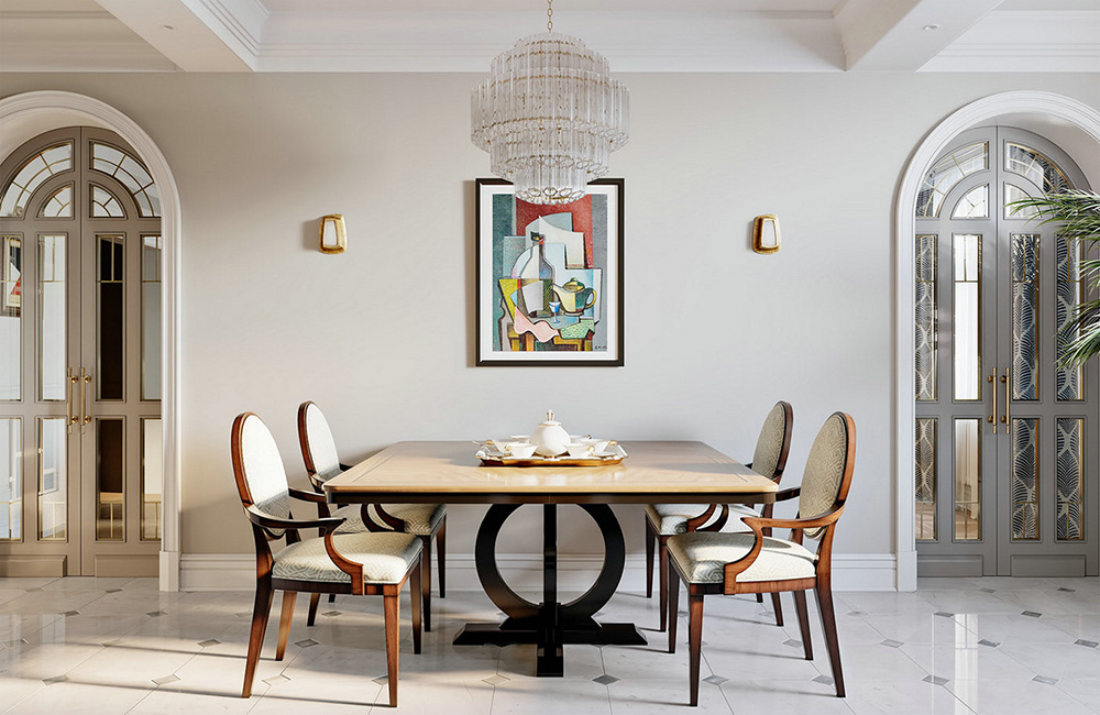 田園輕奢風格室內(nèi)裝修效果圖-碧桂園新仕界四居180平米-餐廳 田園輕奢風格室內(nèi)裝修效果圖-碧桂園新仕界四居180平米-餐廳