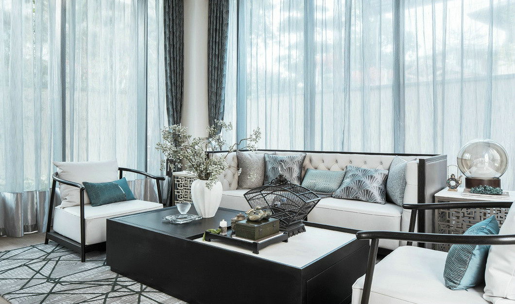 佛山市泰豐千璽灣新中式風格四居室裝修案例