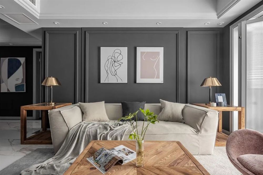 曲靖市鳳凰嘉園輕奢風格三居室裝修案例