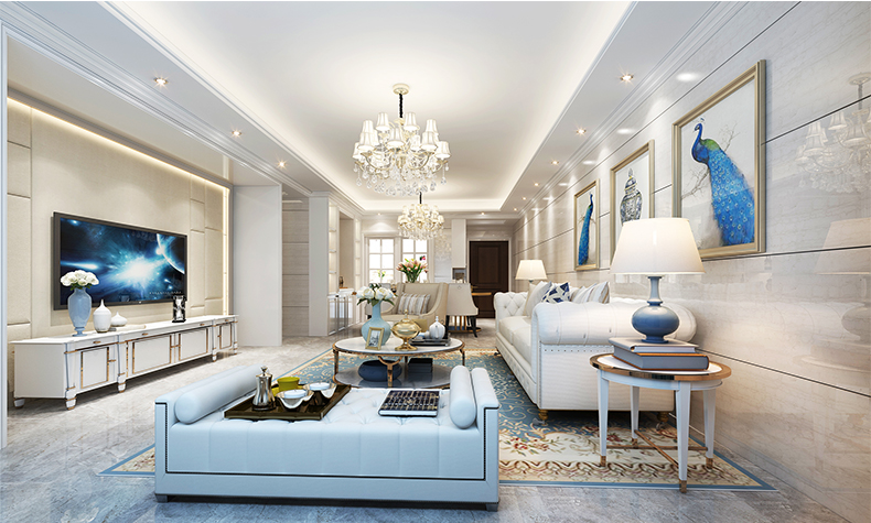 佛山市招商城市主場北歐風(fēng)格三居室裝修案例