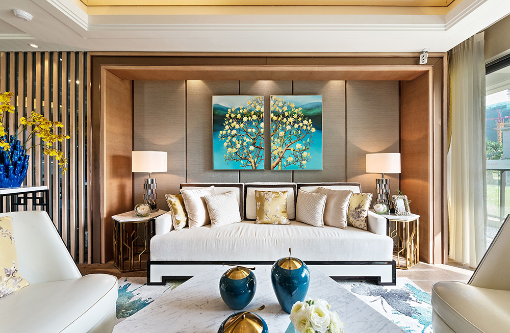 新中式風(fēng)格室內(nèi)裝修設(shè)計效果圖-恒大西江天悅平層195平米-室內(nèi)裝修設(shè)計客廳背景墻 新中式風(fēng)格室內(nèi)裝修設(shè)計效果圖-恒大西江天悅平層195平米-室內(nèi)裝修設(shè)計客廳背景墻