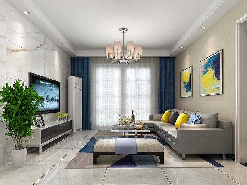 佛山市融創(chuàng)半島壹號(hào)現(xiàn)代簡約風(fēng)格二居室裝修案例