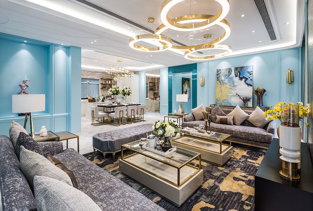 南寧市嘉和城高迪山別墅歐式風格三居室裝修案例