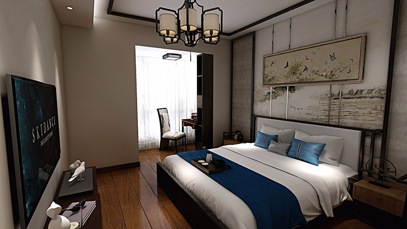 美的君蘭江山四居168平米北歐風(fēng)格裝修案例-主臥 美的君蘭江山四居168平米北歐風(fēng)格裝修案例-主臥