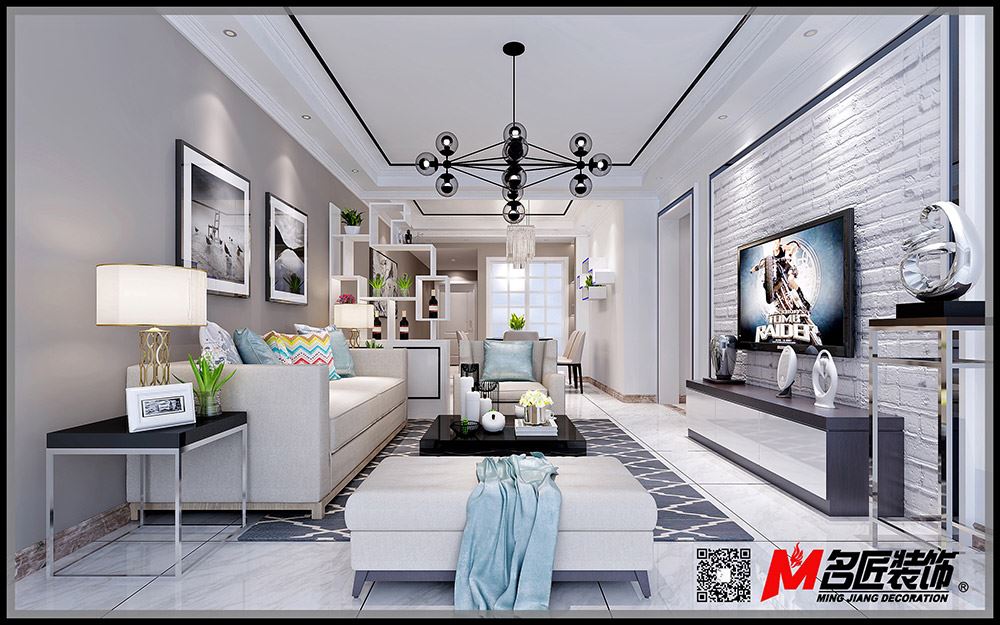 河源市東方苑現(xiàn)代簡(jiǎn)約風(fēng)格三居室裝修案例