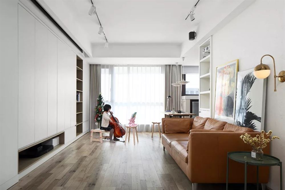 廣州市保利公園九里北歐風格三居室裝修案例